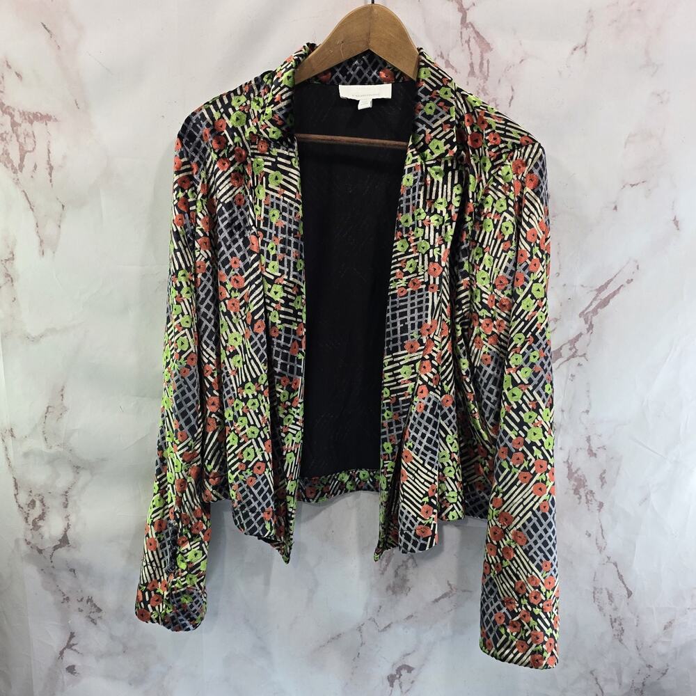 Anthropologie Jacket Womens Large 12 Crushed Velvet Blazer Open Ett Twa